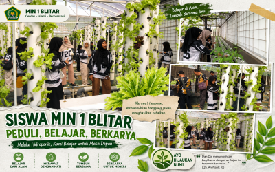 Siswa-Siswi MIN 1 Blitar Belajar Budidaya Tanaman Hortikultura dengan Hidroponik